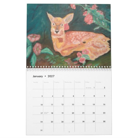 カレンダー (1月 2027)