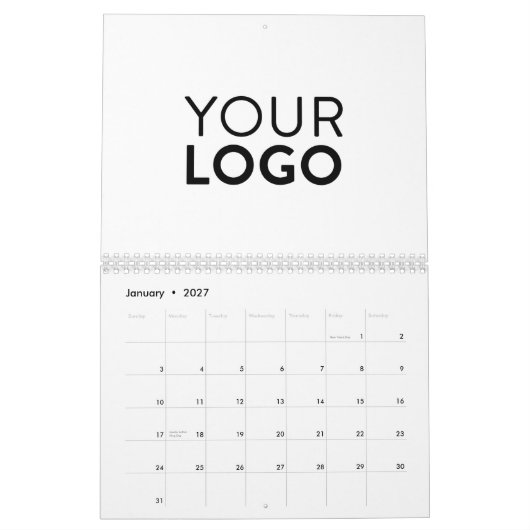 カレンダー (1月 2027)