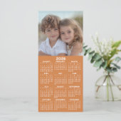 カレンダー1フォトコラージュ – カラー編集可能 – カード (スタンド正面)