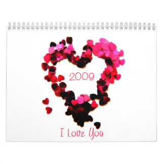 カレンダー2009年、私は愛します カレンダー