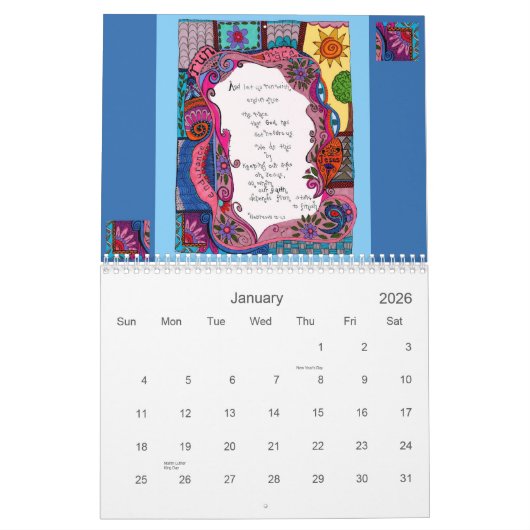 カレンダー2012のクリスチャン カレンダー (1月 2026)