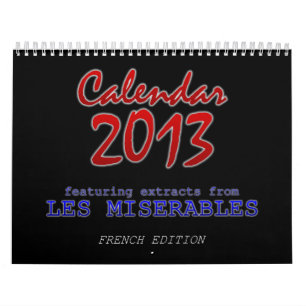 カレンダー2013年、フランス語 カレンダー