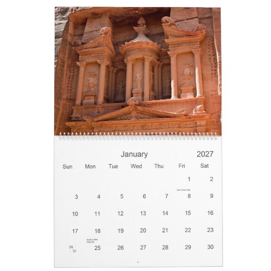 カレンダー2015年のPetra カレンダー (1月 2027)