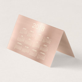 カレンダー2018美しいスタジオラッシュピンクローズアイズ 名刺