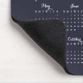カレンダー2021 Business Name Navy Gray マウスパッド (コーナー)