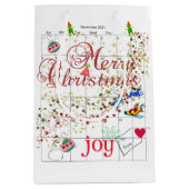 カレンダー2021 Merry Christmas Santa抱き枕 ミディアムペーパーバッグ (正面)