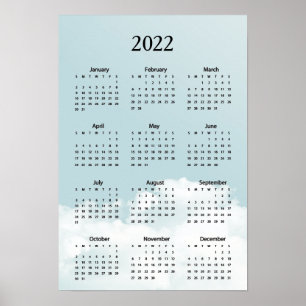 カレンダー2022天国雲 ポスター