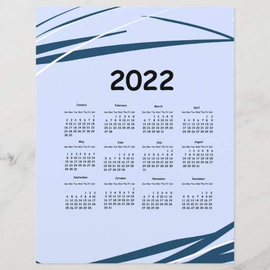 カレンダー2022.プランニング・ビジネス、デザイン モダン (正面)