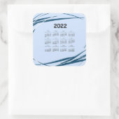 カレンダー2022。Planningビジネス、デザインモダン スクエアシール (バッグ)
