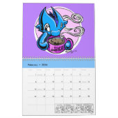 カレンダー2023やる気を起こさせる:, Cat, Dragon, Octopus カレンダー (2月 2026)