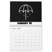 カレンダー2024 – 白黒カレンダー2024 カレンダー (1月 2026)
