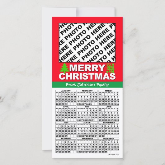 カレンダー2024 Christmas追加4枚の写真カード シーズンカード (正面)