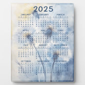 カレンダー2025 Dandelion花背景 フォトプラーク (正面)
