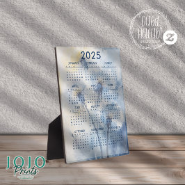 カレンダー2025 Dandelion花背景 フォトプラーク