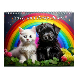 カレンダー2025, dog&cat カレンダー