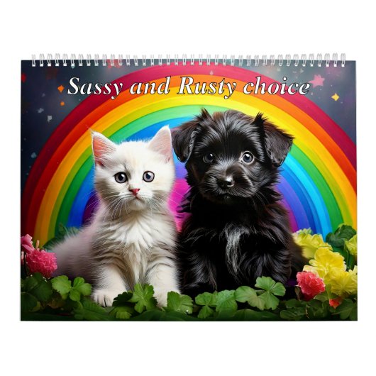 カレンダー2025, dog&cat カレンダー (カバー)