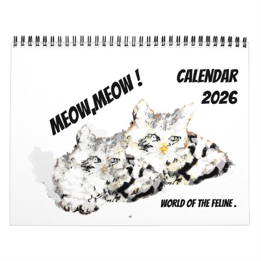 カレンダー2026 : 猫への愛 カレンダー (カバー)