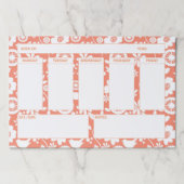 カレンダー：かわいいオレンジ ペーパーパッド (正面)