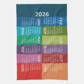 カレンダー – カラフルか月ファンキーの通年 キッチンタオル (縦)