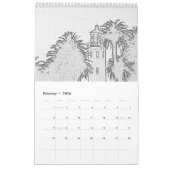 カレンダー – グレースケール写真イメージ (2月 2026)