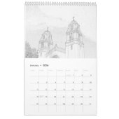 カレンダー – グレースケール写真イメージ (1月 2026)