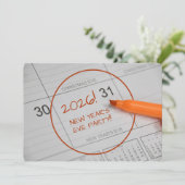 カレンダー&シャンパン大晦日パーティー 招待状 (スタンド正面)