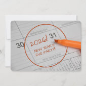 カレンダー&シャンパン大晦日パーティー 招待状 (正面)