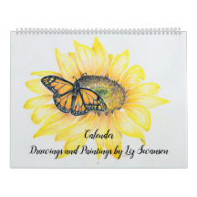 カレンダー-スケッチと絵画（Liz Swanson著）