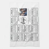 カレンダー – ロゴ、フォトビジネス キッチンタオル (縦)