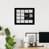 カレンダー - ロゴ、写真ビジネス ポスター (ホームオフィス)