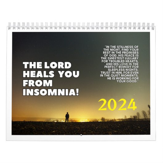 カレンダー – 主はあなたを不眠症から癒す！ (カバー)