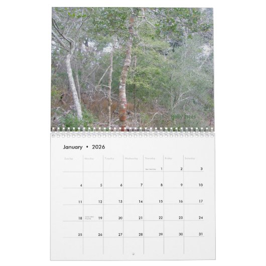 カレンダー – 外部銀行 – Buxton NC (1月 2026)