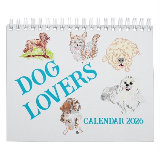カレンダー 犬好き 2026 (カバー)