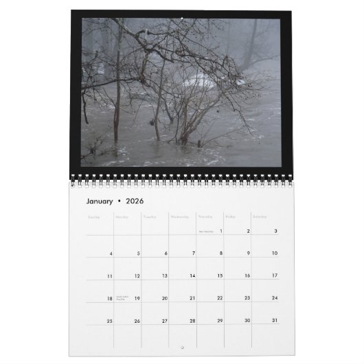 カレンダー-田園風景 カレンダー (1月 2026)