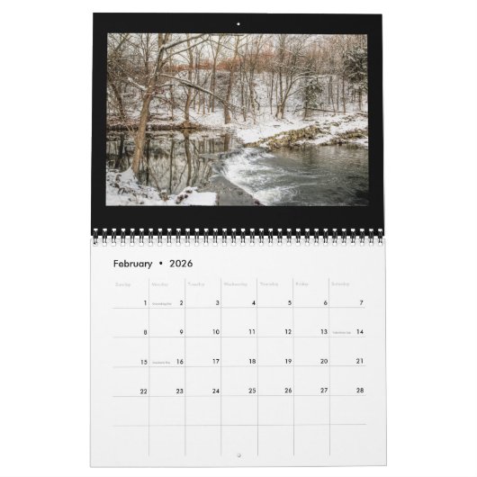 カレンダー-田園風景 カレンダー (2月 2026)