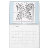 カレンダー，着色， 2021 カレンダー (3月 2027)