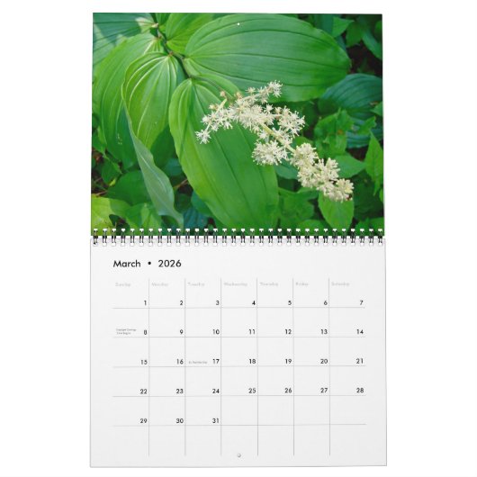 カレンダー – 緑 (3月 2026)