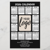 カレンダー 縦 ロゴ - 企業連絡先情報 便箋 (正面)