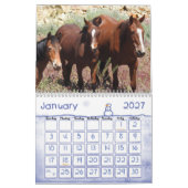 カレンダー、西洋の野生馬統一された州 カレンダー (1月 2027)