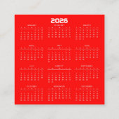 カレンダー 謹賀新年 2026 スクエア名刺 (裏面)