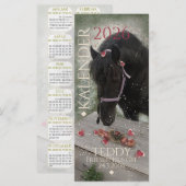 カレンダー 馬 - 2026 グリーティングカード (正面/裏面)
