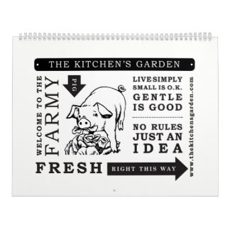 カレンダー。 2018年。 家庭菜園の農場のカレンダー カレンダー