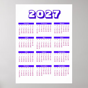 カレンダー 2027 ポスター