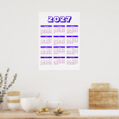 カレンダー 2027 ポスター (キッチン)