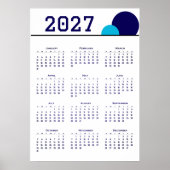 カレンダー 2027 ポスター (正面)