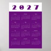 カレンダー 2027 ポスター (正面)
