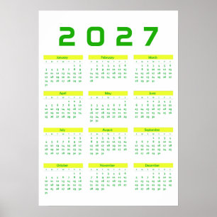 カレンダー 2027 ポスター