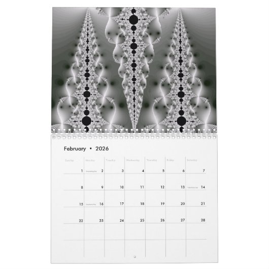 カレンダー – Fantastic Fractals (2月 2026)