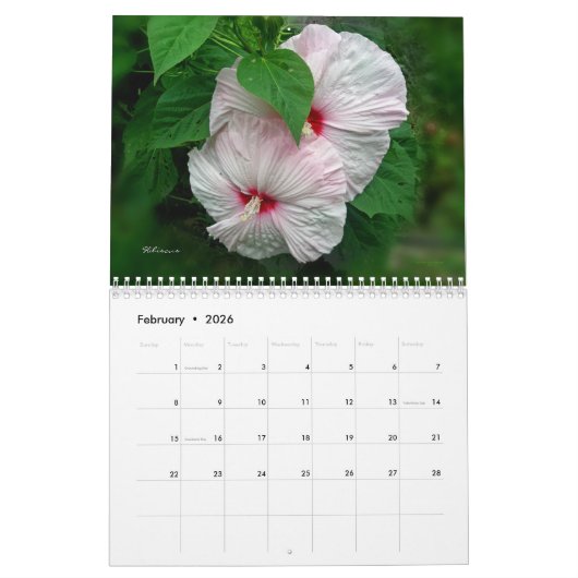 カレンダー – Nature's Palette (2月 2026)