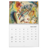 カレンダー:Wassily Kandinsky カレンダー (3月 2027)